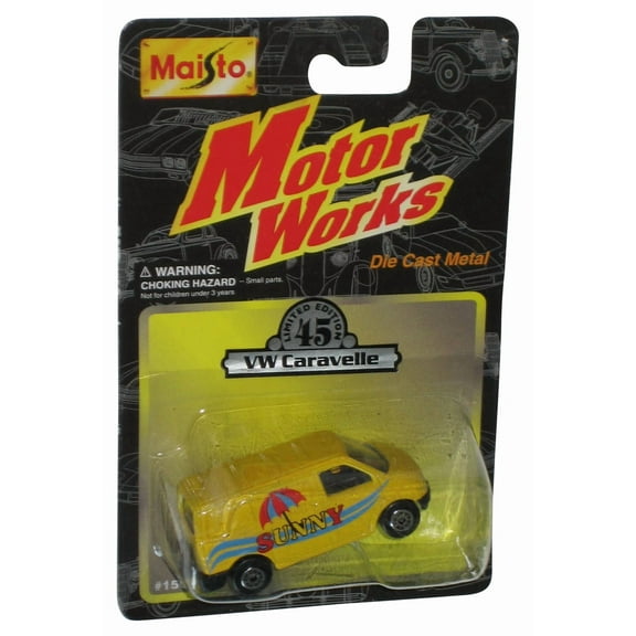 Maisto Motor Works (2000) Maisto Yellow Sunny VW Caravelle Toy Van