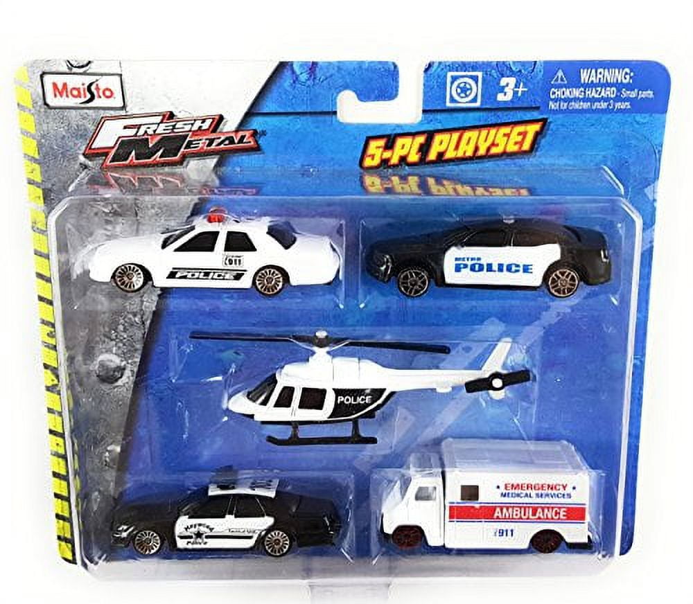 Maisto Police 5 Piece Die Cast Playset