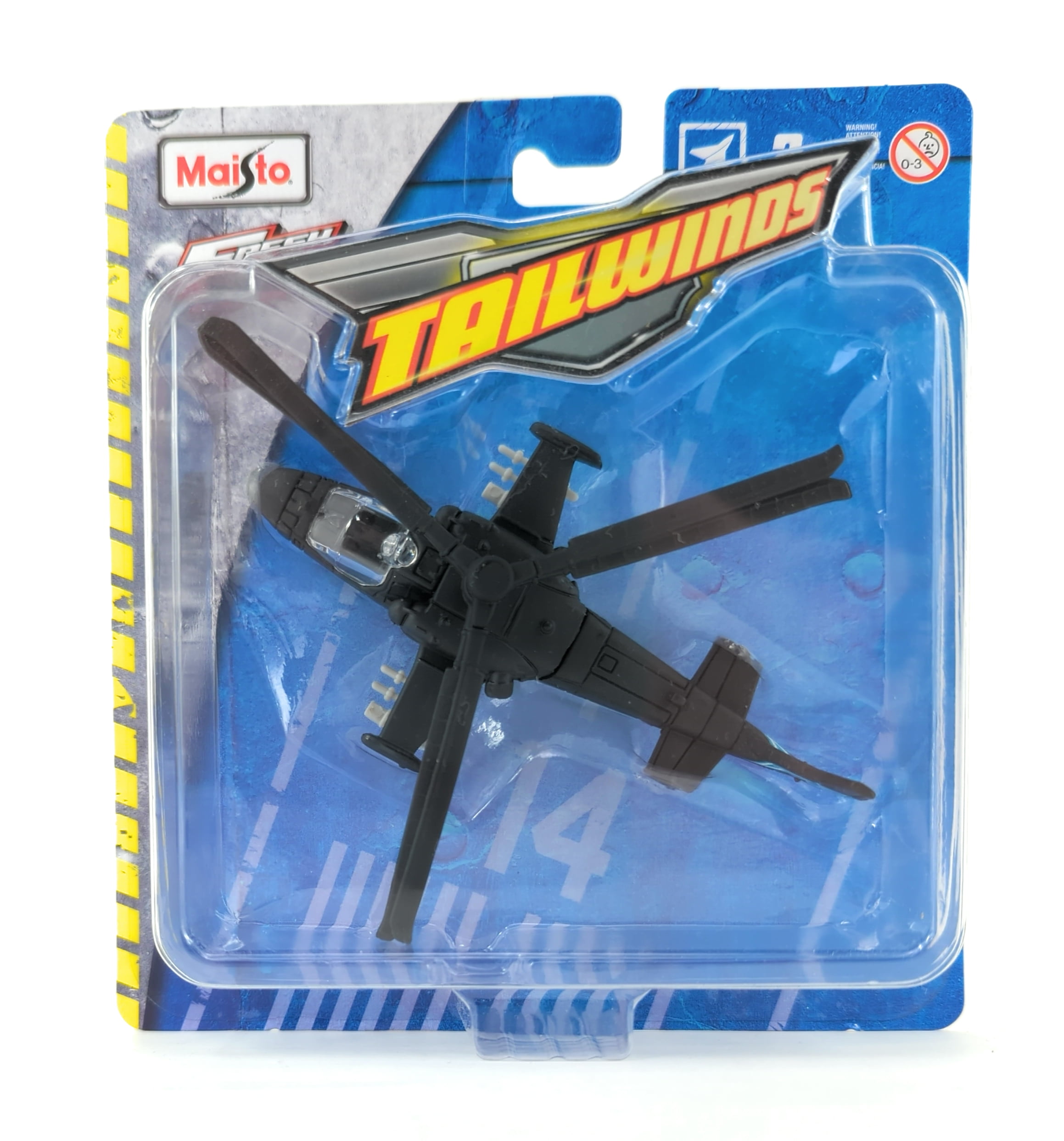Maisto Tailwinds Black KA-52 Alligator Helicopter Die-Cast Metal 4 Inch Replica Aircraft