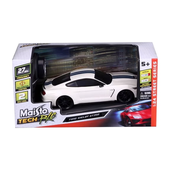Maisto Tech R/C 1:24 Scale 2.4 GHz 2016 Ford Shelby GT350, White