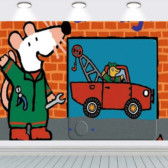 Maisy school Background Wall Decor Taspestry Poster Banner Backdrop Party Supplies