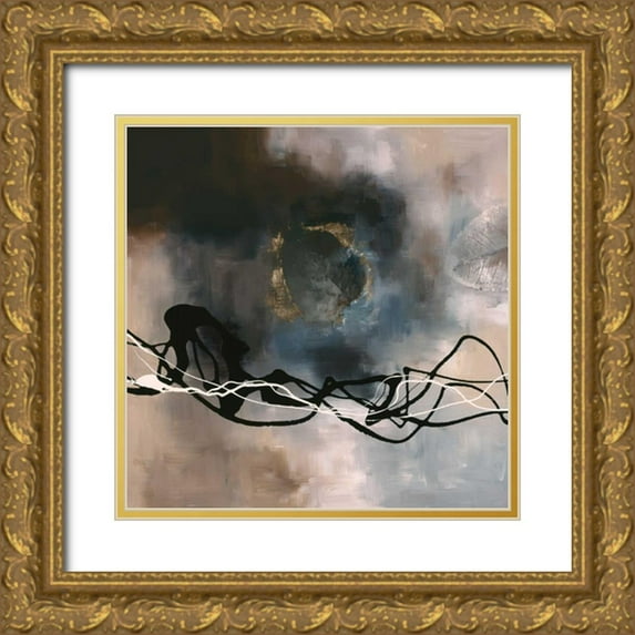 Maitland, Laurie 12x12 Gold Ornate Wood Framed with Double Matting Museum Art Print Titled - Watery Hollow II