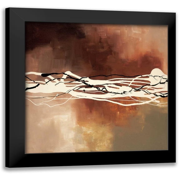 Maitland, Laurie 20x20 Black Modern Framed Museum Art Print Titled - Copper Melody I