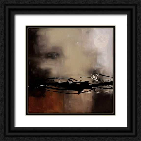 Maitland, Laurie 26x26 Black Ornate Wood Framed with Double Matting Museum Art Print Titled - Prelude in Rust II