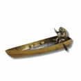 thumbnail image 1 of Maitland Smith Rowing Frog Sculpture - Antique Brass Accent for Nautical-Inspired Home Decor, 1 of 4