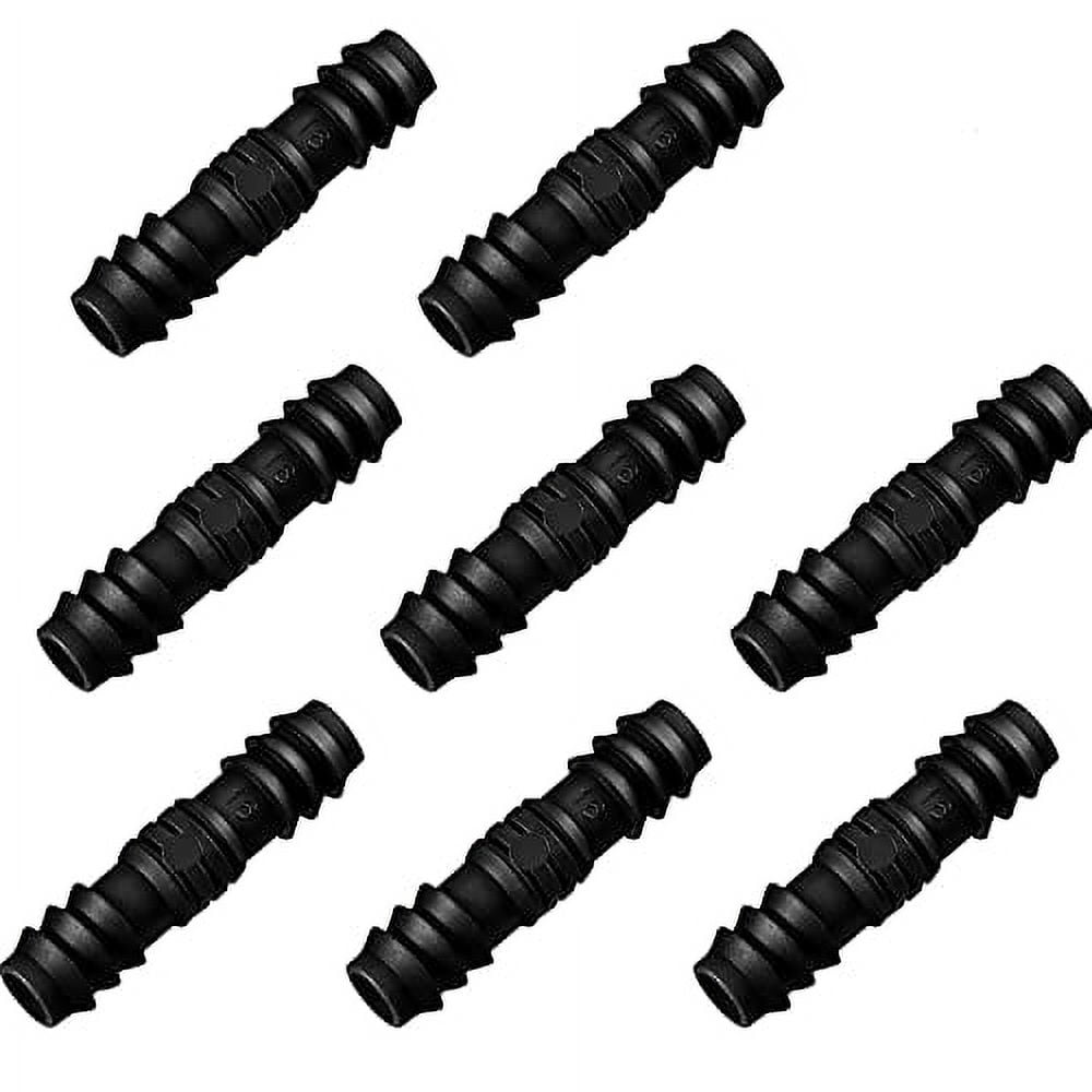 Maitys 8 Pieces 1/2 .. Inch (16mm) Garden Barbed .. Connector Plastic Drip Irrigation .. Hose