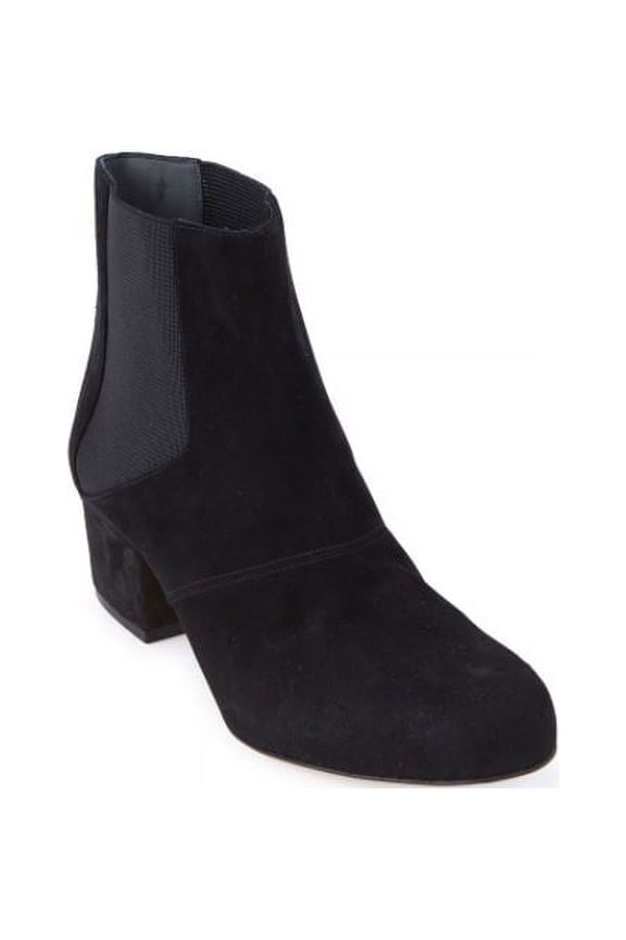 Women's Jane Suede Mid Heel Boots 10.5 Black