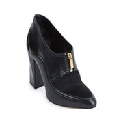 MAIYET Women's Ryder Pony Hair & Leather Zip Front Ankle Boots 6.5 Black