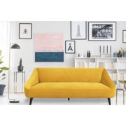 Maize Yellow Upholstered Bunk Bed - 80 In Depth, 35 Width, 31 Height Settee