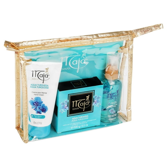 Maja Aqua Turquoise Scented Set, Hand Cream 80 ml, Bar Soap 25g, Mini Body Splash 60ml, Adult