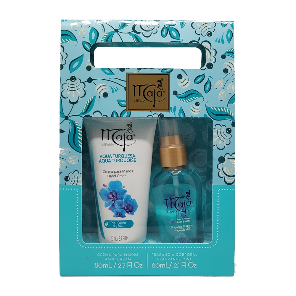 Maja Aqua Turquoise Women  Gift Set Floral and Citric Scented Moisturizing Hand Cream  and Mist