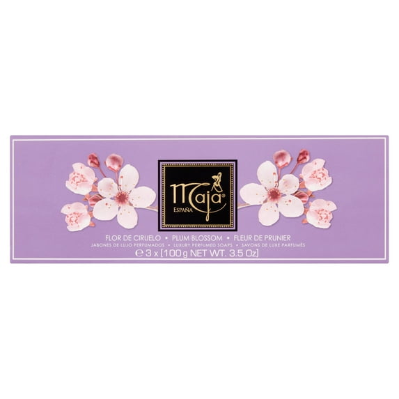 Maja Plum Blossom Luxury Scented Soaps, 3.5 oz, 3 Count, Adult