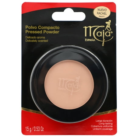 Maja Pressed Powder Compact, New Rachel Color, Uniform Makeup Coverage, Matte Skin, 0.53 oz