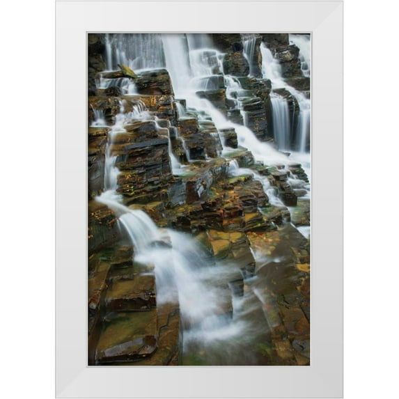 Majchrowicz, Alan 13x18 White Modern Wood Framed Museum Art Print Titled - Falls on McDonald Creek color