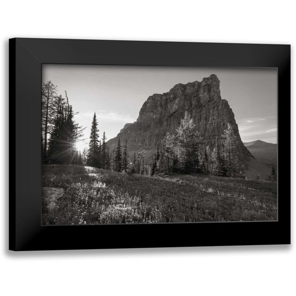 Majchrowicz, Alan 14x11 Black Modern Framed Museum Art Print Titled - Boulder Pass Glacier National Park BW