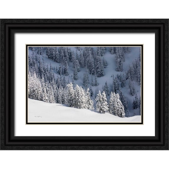 Majchrowicz, Alan 14x11 Black Ornate Wood Framed with Double Matting Museum Art Print Titled - North Cascades in Winter III