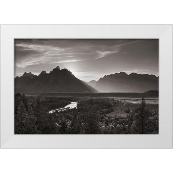 Majchrowicz, Alan 14x11 White Modern Wood Framed Museum Art Print Titled - Snake River Overlook Grant Teton National Park