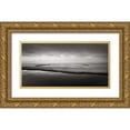 thumbnail image 1 of Majchrowicz, Alan 18x11 Gold Ornate Wood Framed with Double Matting Museum Art Print Titled - Lake Superior Beach IV BW, 1 of 4