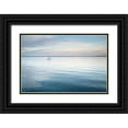 thumbnail image 1 of Majchrowicz, Alan 18x13 Black Ornate Wood Framed with Double Matting Museum Art Print Titled - Sailboat anchored in Bellingham Bay on a calm morning-Bellingham, 1 of 4