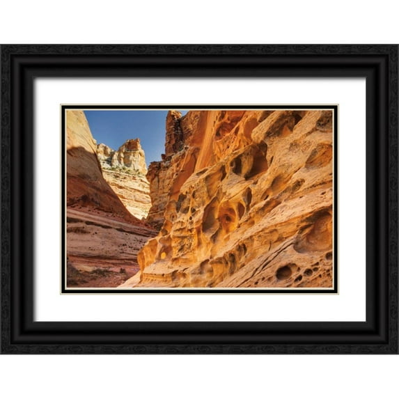 Majchrowicz, Alan 18x13 Black Ornate Wood Framed with Double Matting Museum Art Print Titled - Crack Canyon I