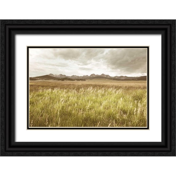 Majchrowicz, Alan 18x13 Black Ornate Wood Framed with Double Matting Museum Art Print Titled - Sawtooth Mountains Idaho II