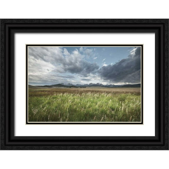 Majchrowicz, Alan 18x13 Black Ornate Wood Framed with Double Matting Museum Art Print Titled - Sawtooth Mountains Idaho