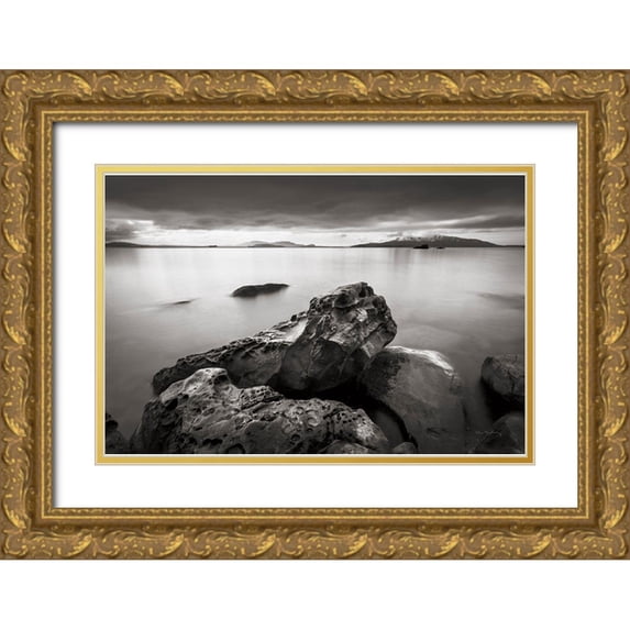 Majchrowicz, Alan 18x13 Gold Ornate Wood Framed with Double Matting Museum Art Print Titled - Samish Bay