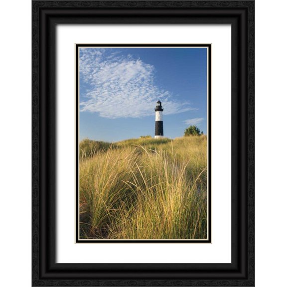 Majchrowicz, Alan 23x32 Black Ornate Wood Framed with Double Matting Museum Art Print Titled - Big Sable Point Lighthouse I