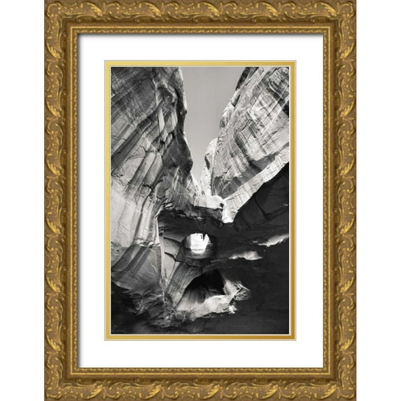 Majchrowicz, Alan 23x32 Gold Ornate Wood Framed with Double Matting Museum Art Print Titled - Neon Canyon I BW