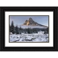 thumbnail image 1 of Majchrowicz, Alan 32x23 Black Ornate Wood Framed with Double Matting Museum Art Print Titled - Fresh autumn snow on Liberty Bell Mountain and meadows of Washington State Pass, 1 of 4