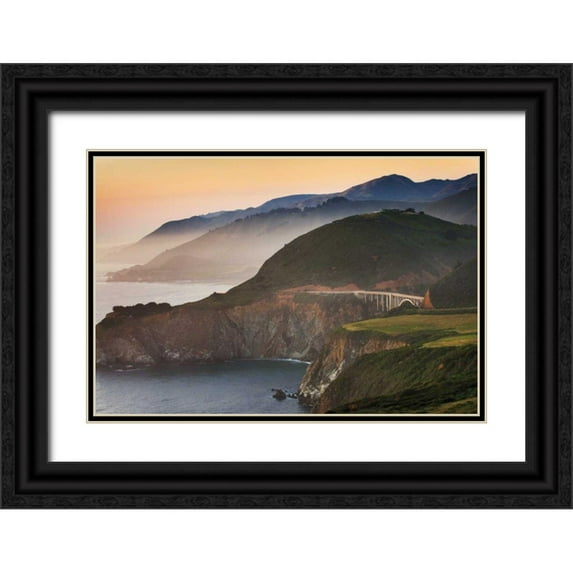 Majchrowicz, Alan 32x23 Black Ornate Wood Framed with Double Matting Museum Art Print Titled - Big Sur I