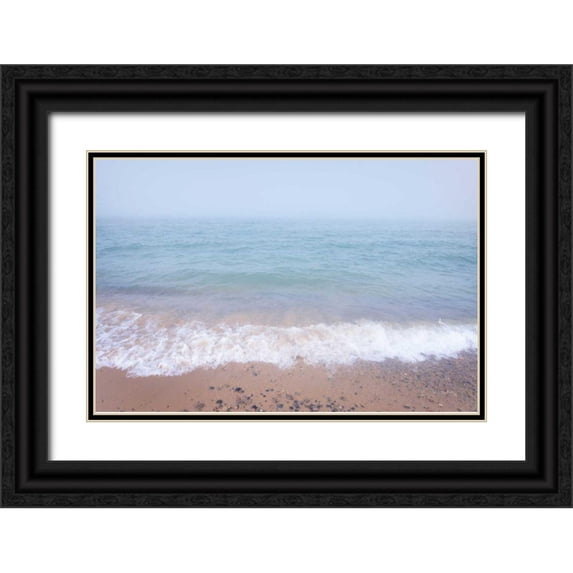 Majchrowicz, Alan 32x23 Black Ornate Wood Framed with Double Matting Museum Art Print Titled - Whitefish Point Beach