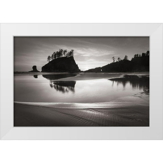 Majchrowicz, Alan 32x23 White Modern Wood Framed Museum Art Print Titled - Little James Island Reflection