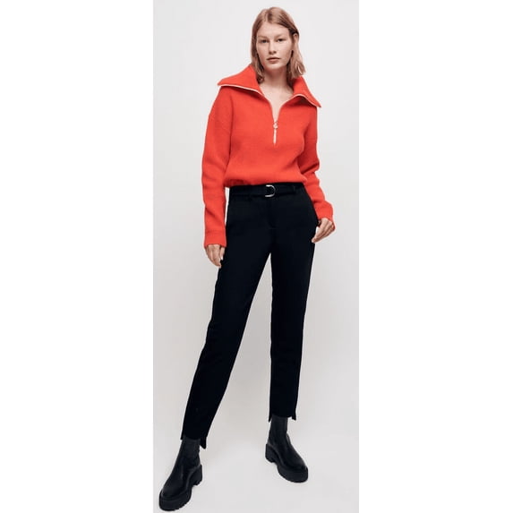 Maje BLACK Women's Palma Step Hem Pants, US 36