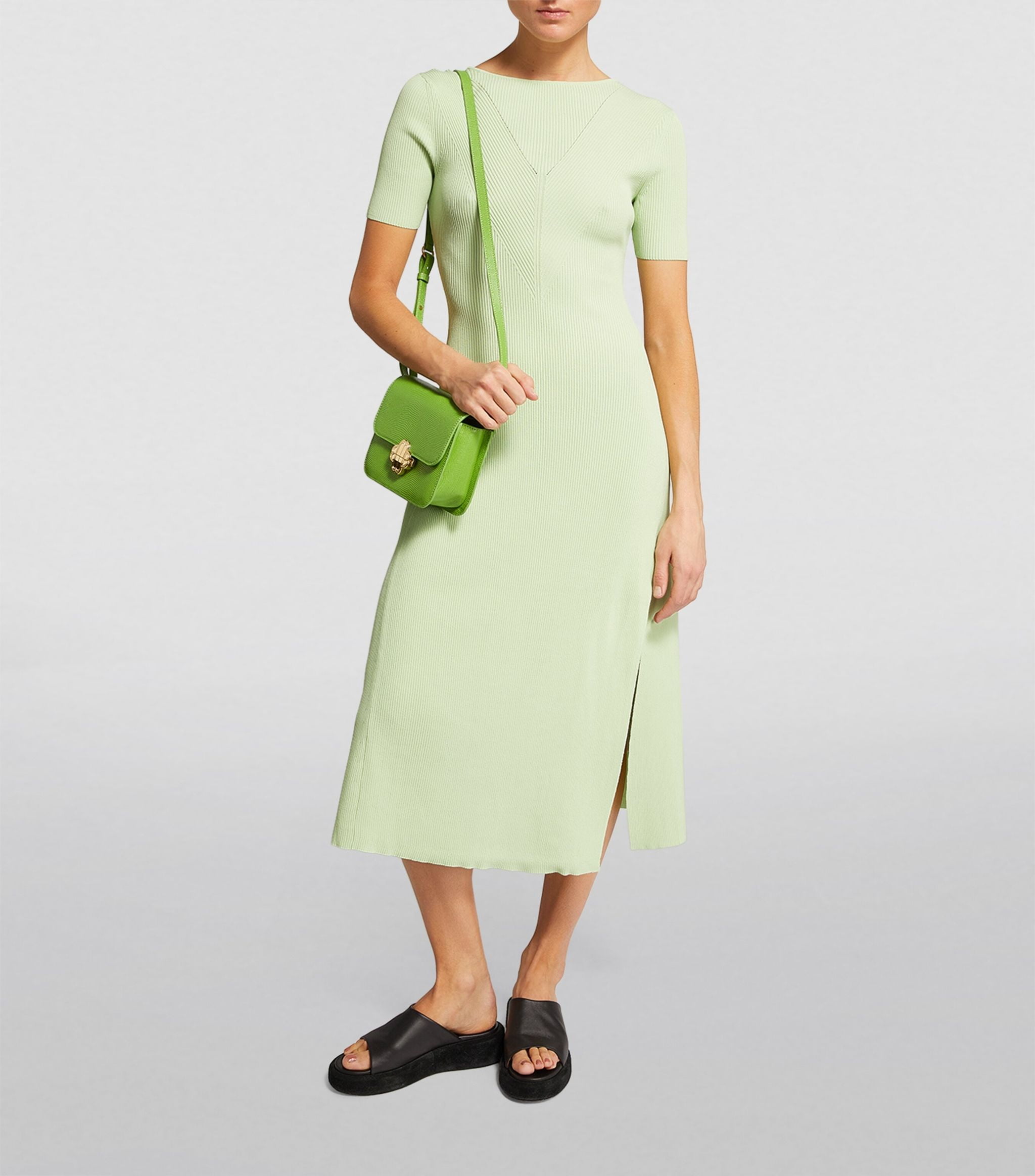 Maje NWT Ruche Vert Tie-Back MIDI Dress in Light Green Size 40/L - Walmart.com Maje NWT Ruche Vert Tie-Back MIDI Dress in Light Green Size 40/L - Walmart.com