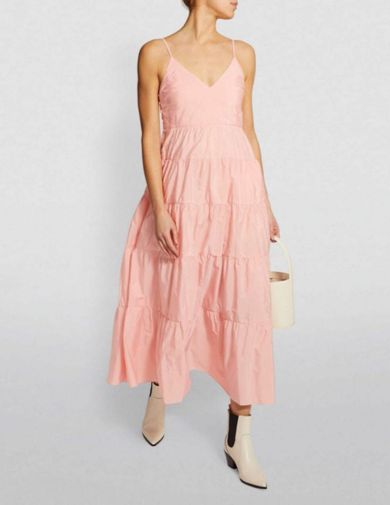 Maje Women s Tiered Strappy Peach Maxi Dress Size UK Ubuy