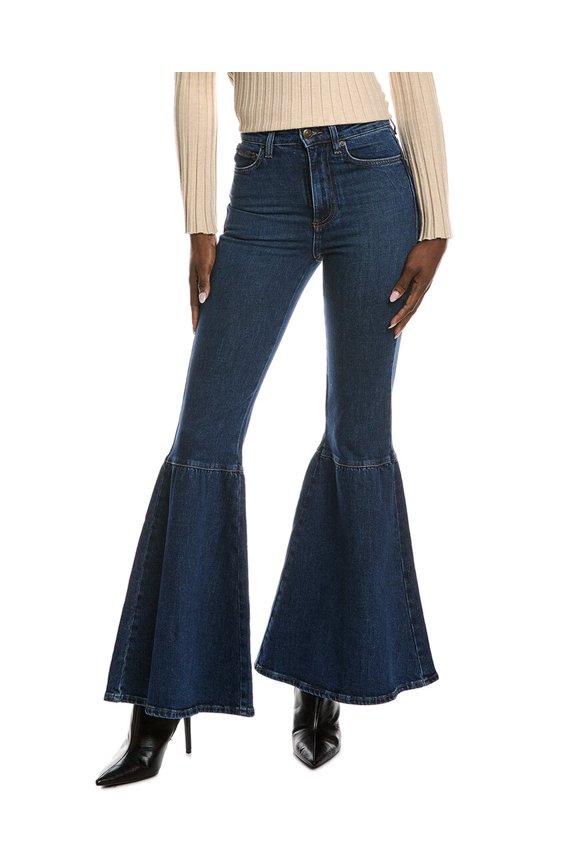 womens Bell-Bottom Jean, 40, Blue