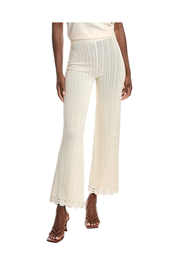 womens  Crochet Pant, T40, White