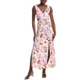 thumbnail image 1 of Maje womens  Cutout Waist Silk Maxi Dress, T36, 1 of 3