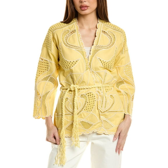 Maje womens Jacket, 36, Yellow