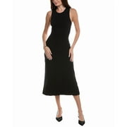 Maje womens Knitted Maxi Dress, 42, Black