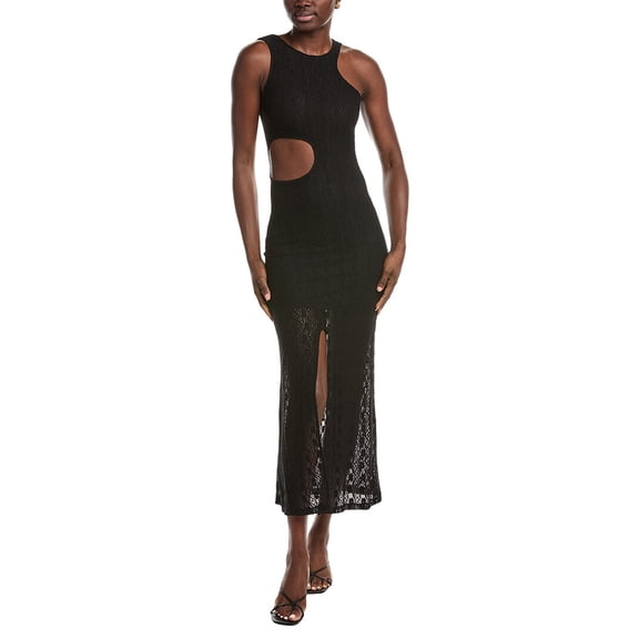 Maje womens Lace Maxi Dress, T34, Gray