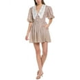 thumbnail image 1 of Maje womens  Linen Mini Dress, T40, White, 1 of 3