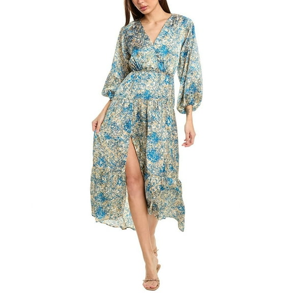 Maje womens Maxi Dress, T34, Blue