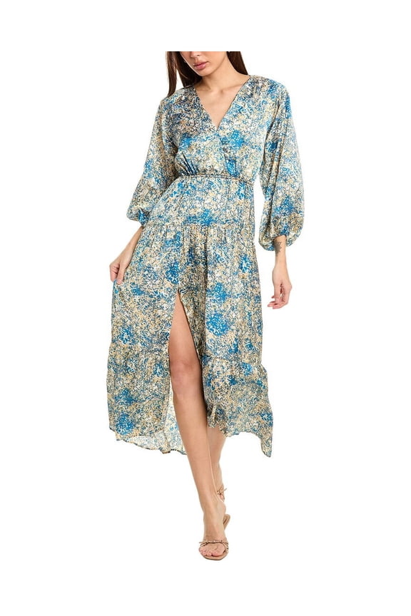 womens Maxi Dress, T36, Blue