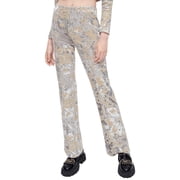 Maje womens Paneli Pant, T34, Silver