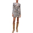 thumbnail image 1 of Maje womens  Raquine Mini Dress, T36, Silver, 1 of 4