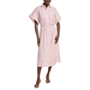 Maje womens Rhinestone Midi Shirtdress, T36, Pink