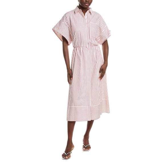 Maje womens Rhinestone Midi Shirtdress, T40, Pink