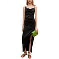 thumbnail image 1 of Maje womens  Rinoir Maxi Dress, T36, Black, 1 of 3